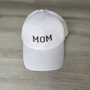 Target White 'MOM' Cap